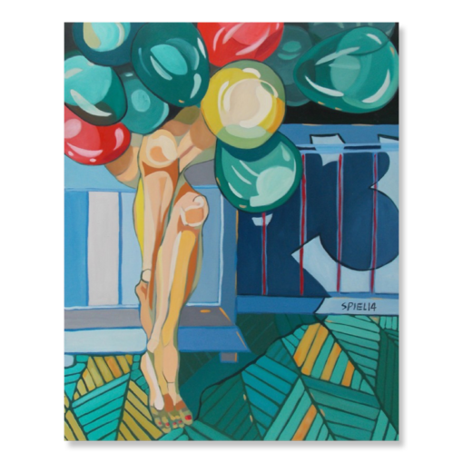 A painting with balloons
