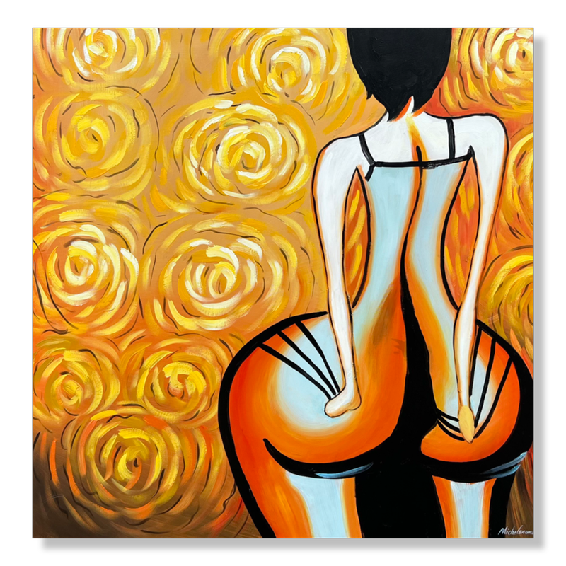 A painting of a woman's butt