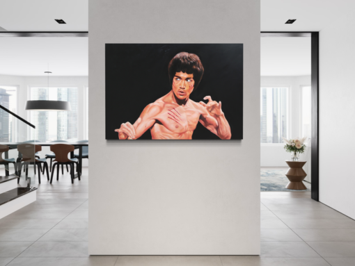 A painting of Bruce Lee