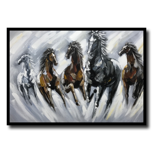 a painting with horses