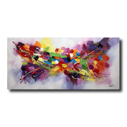A colorful abstract painting.