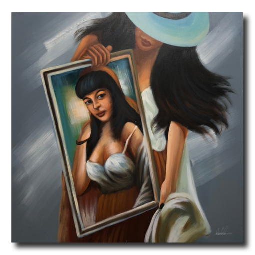 A painting of a woman
