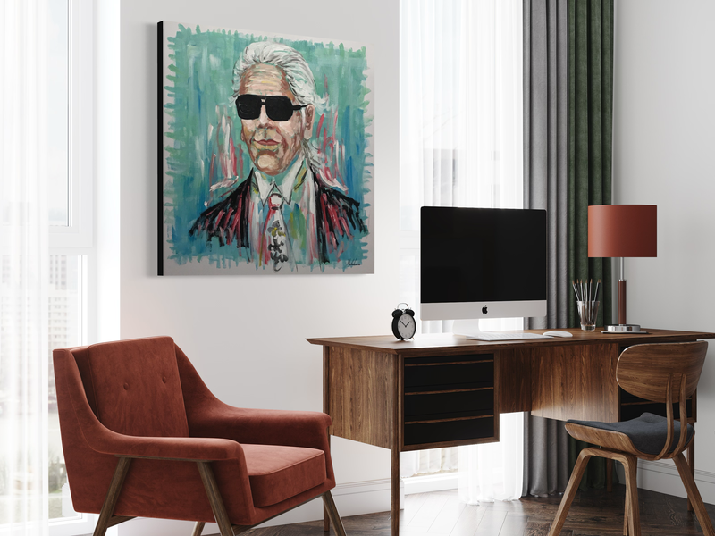 A painting with the legendary Karl Lagerfeld