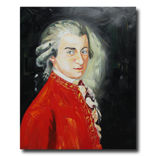 A painting with Mozart