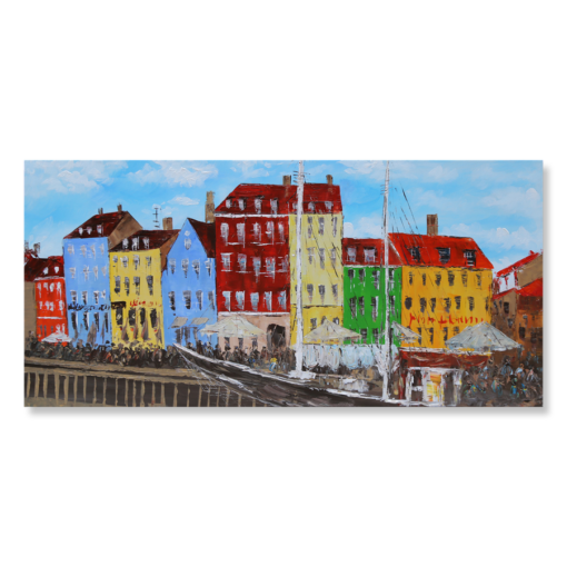 A painting with Nyhavn
