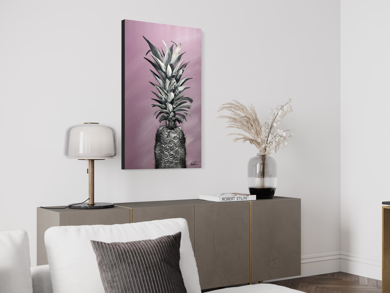A painting with a pineapple