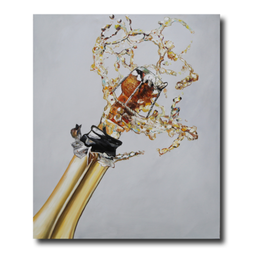 A painting with champagne