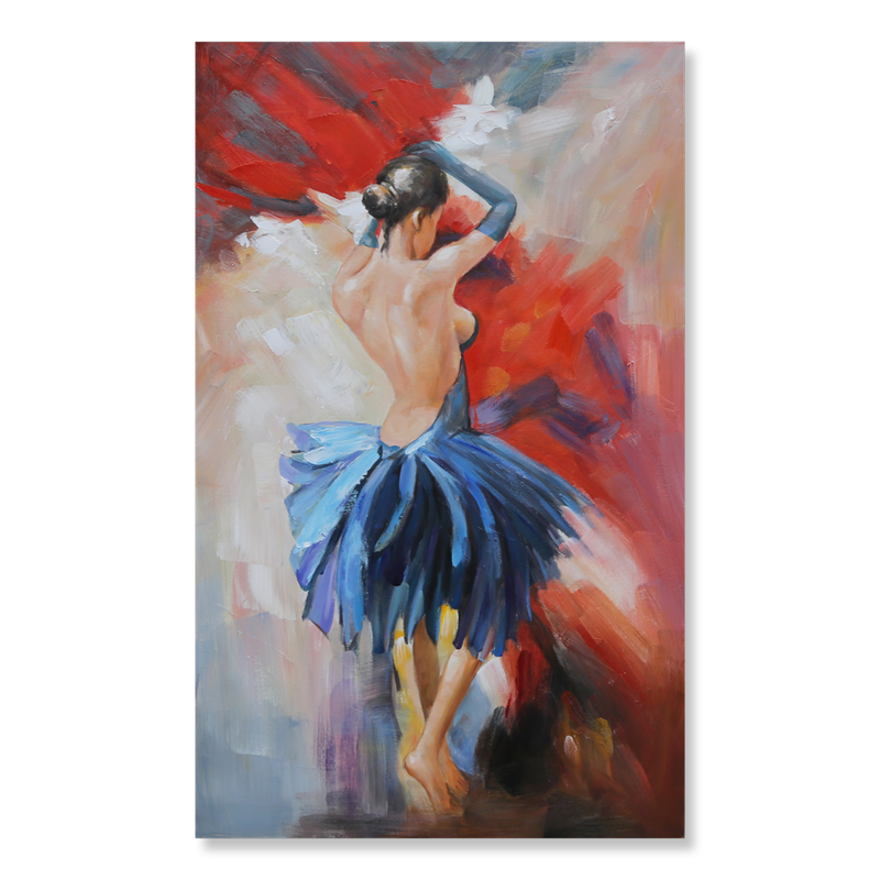A painting with a dancer
