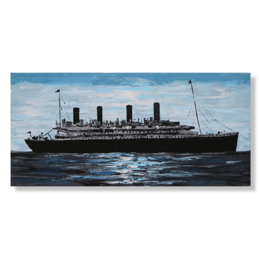 A painting of the Titanic