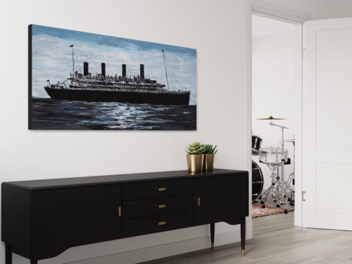 A painting of the Titanic