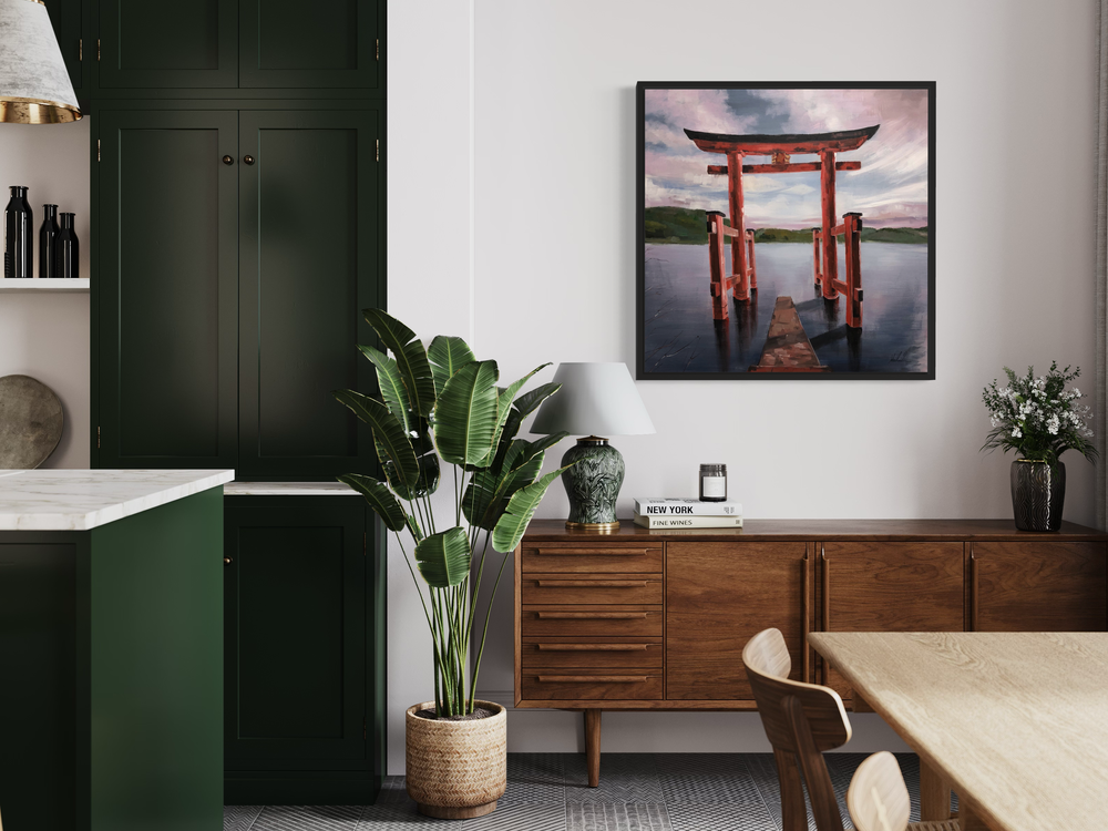 A painting with a Japanese motif