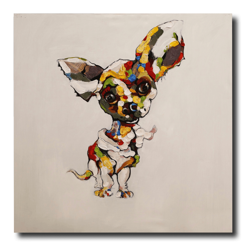 A painting with a chihuahua