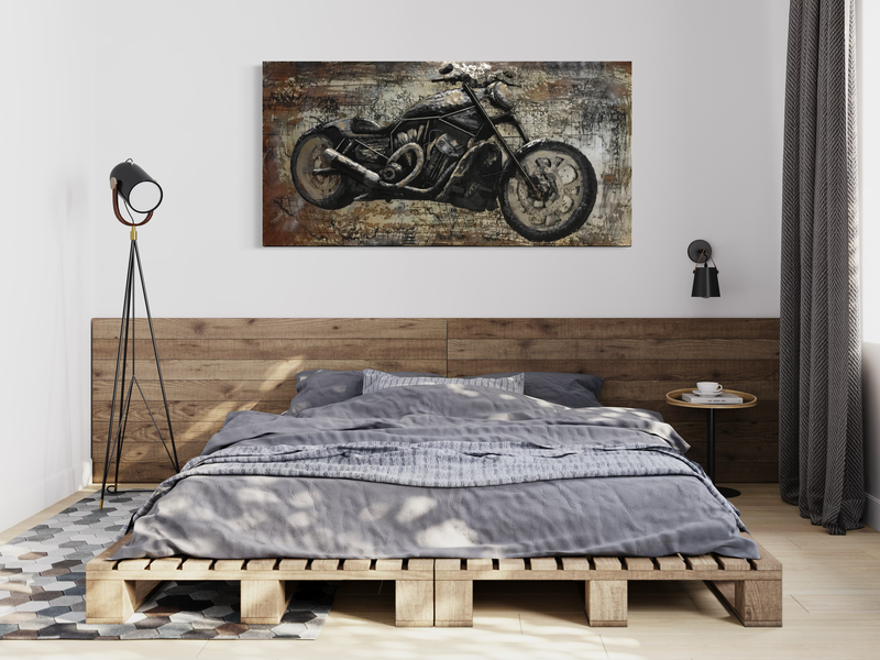 Wall Art with a motorcycle
