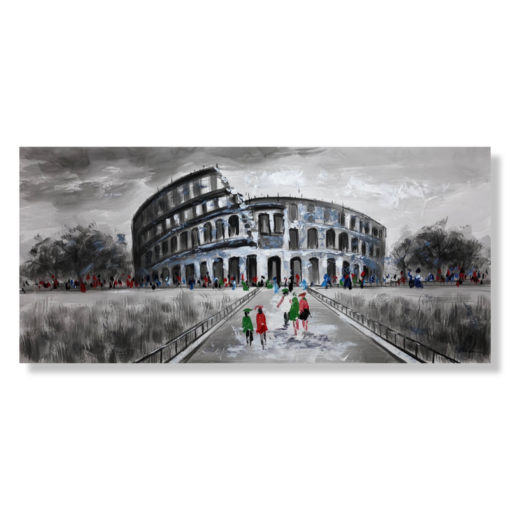 A painting of the Colosseum in Italy