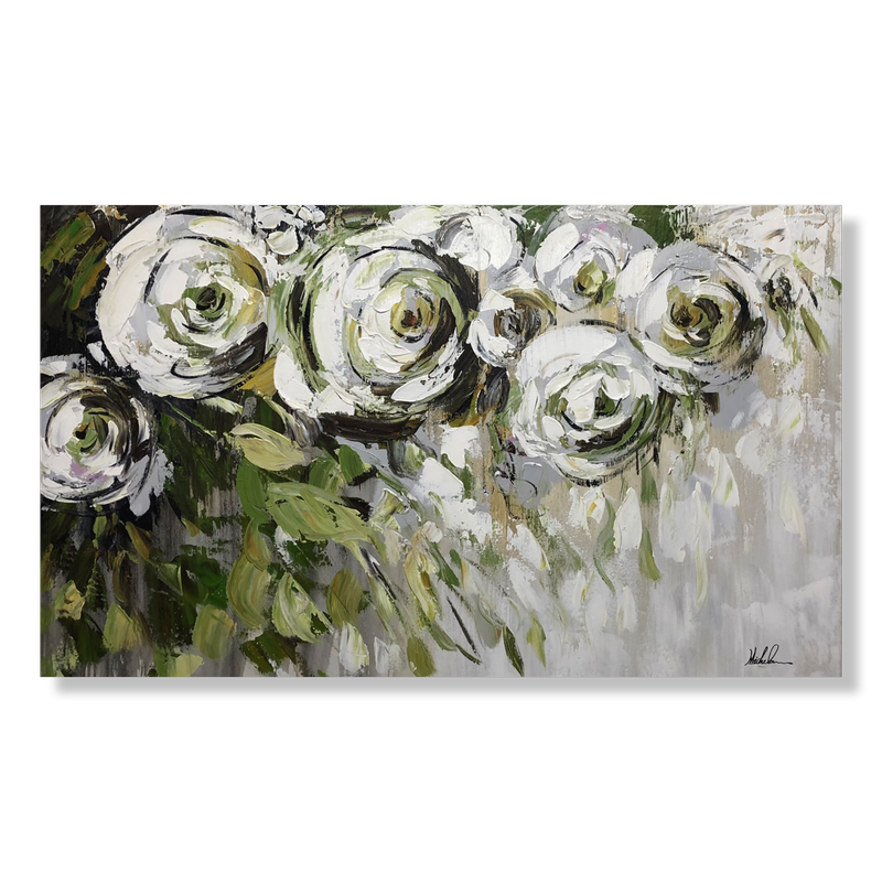 A painting with roses