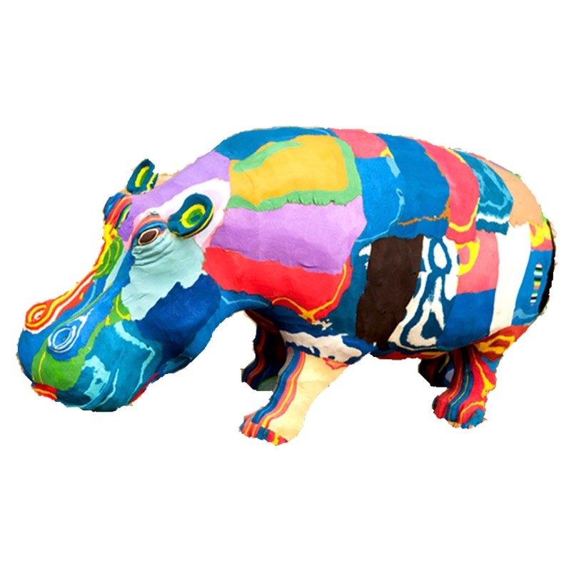 A sculpture of a hippopotamus