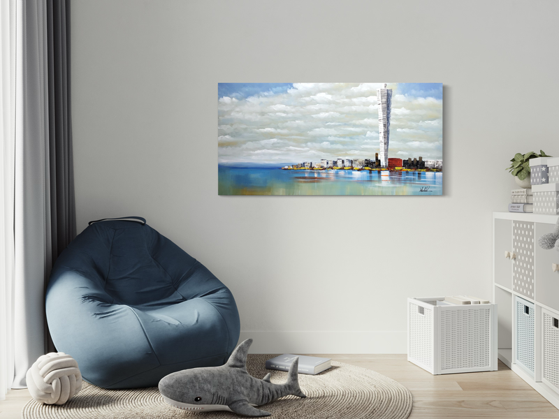 A painting with Malmö
