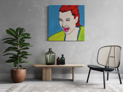 A painting in pop art style