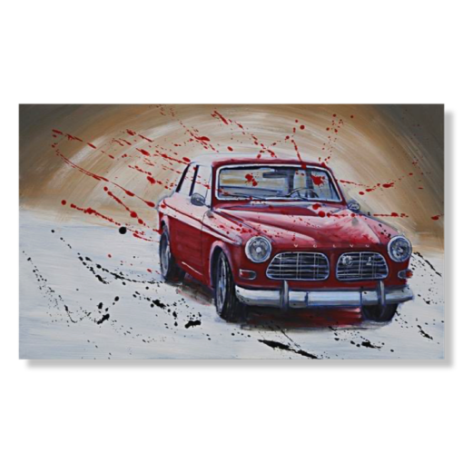 A painting with a Volvo Amazon