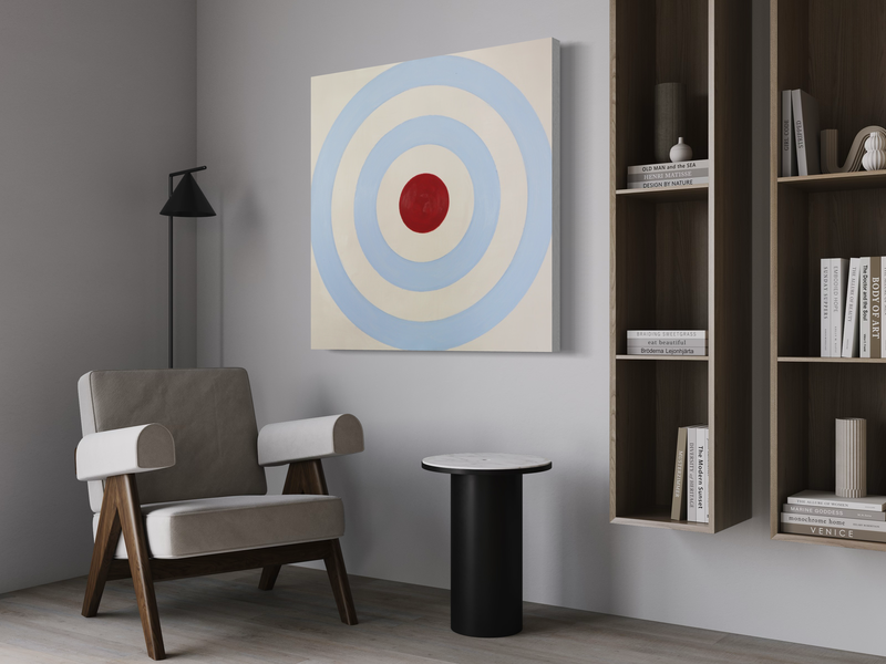A painting with a bullseye