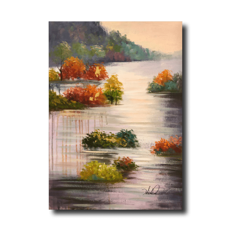 A painting with an autumn motif