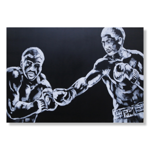 A painting with boxing