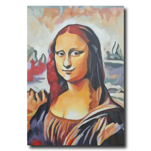 A painting of the Mona Lisa
