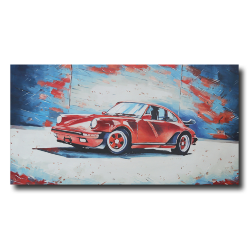 A painting inspired by Porsche's classic car 911.