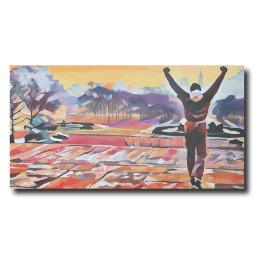 A painting of Rocky Balboa.