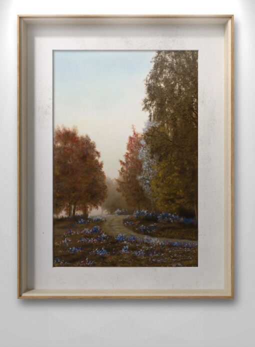 Poster with landscape and trees