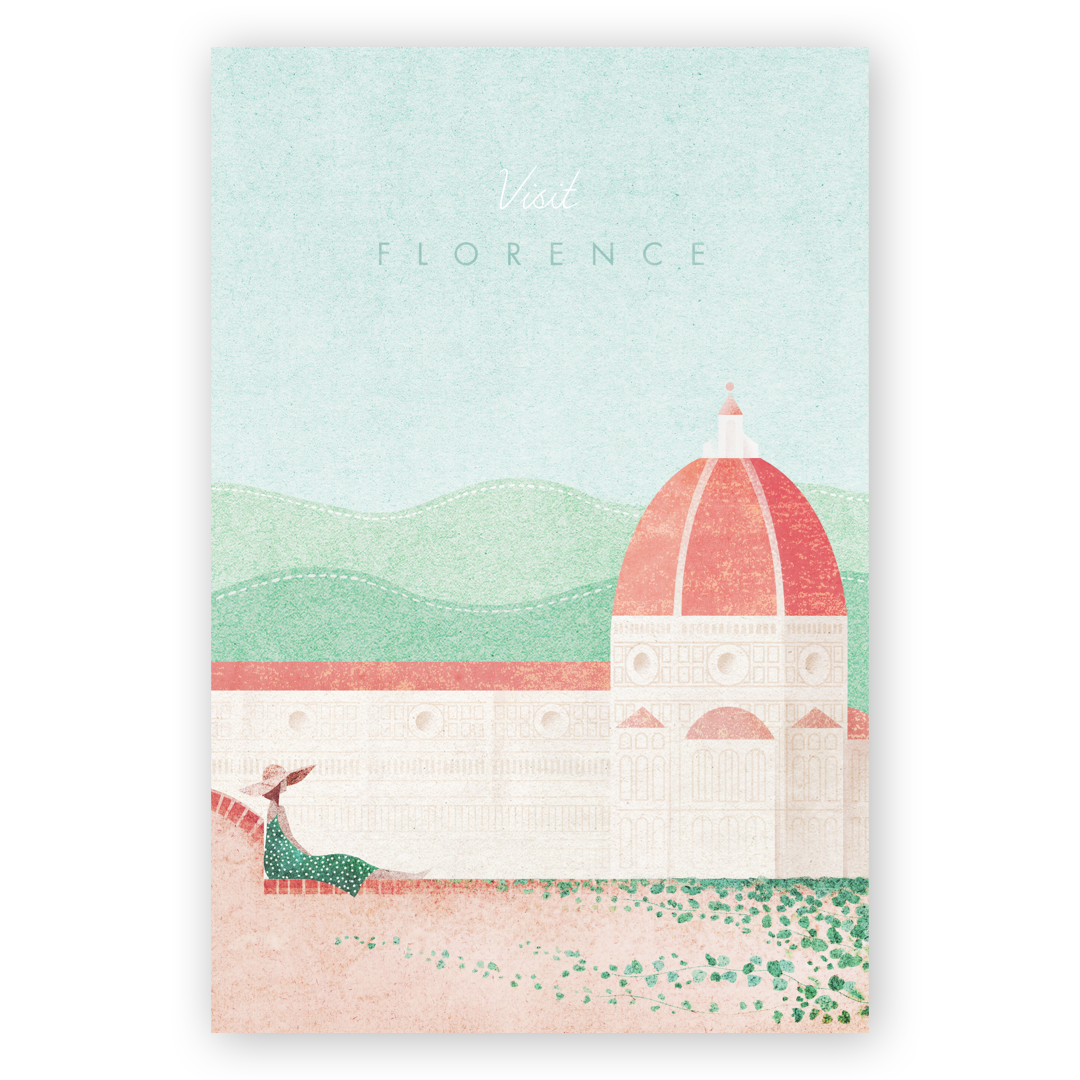 A poster with visit florence