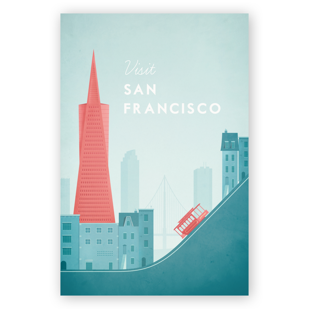 A poster with San Francisco