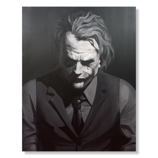 A painting with the joker from Batman