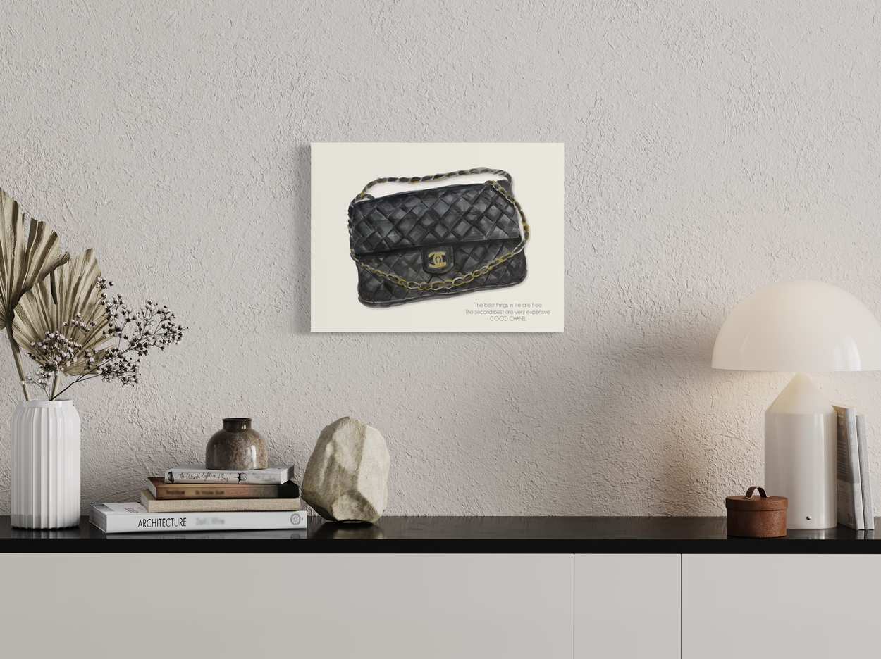 A canvas print with a Chanel