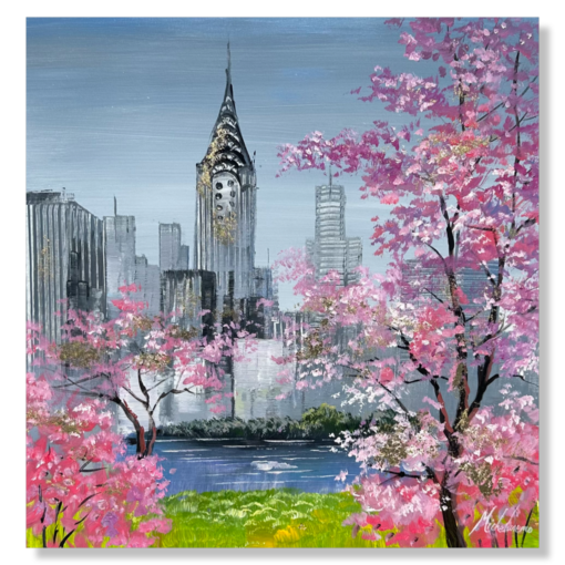 A painting with a New York motif