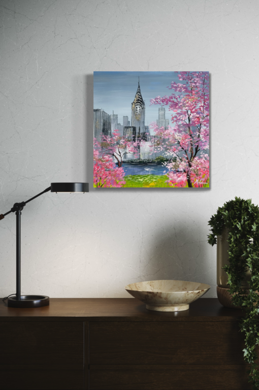 A painting with a New York motif