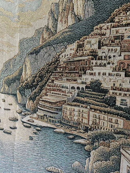 A wall rug with a view of Capri