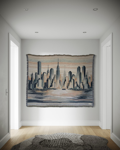 A wall rug with the NYC skyline