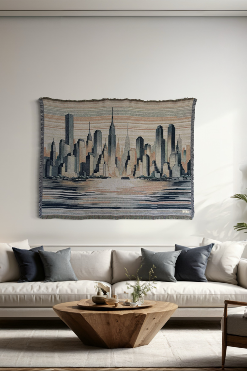 A wall rug with the NYC skyline