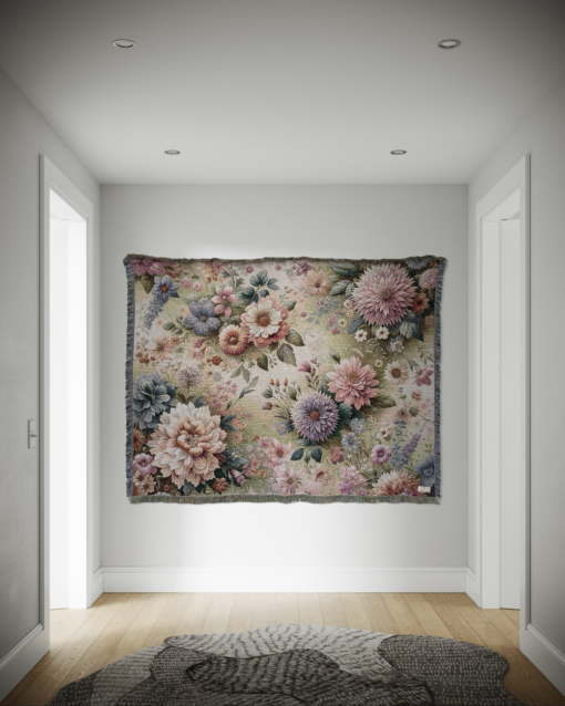 A Wall Rugs with flowers