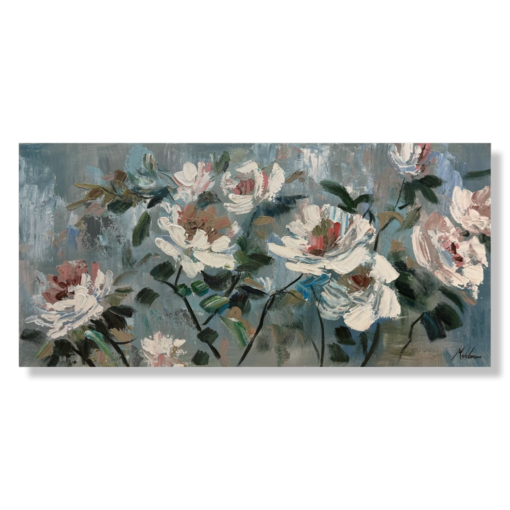 A painting with flowers